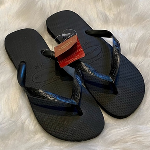 Havaianas‎ NWT black flip-flop thong sandals women’s size 11/12
